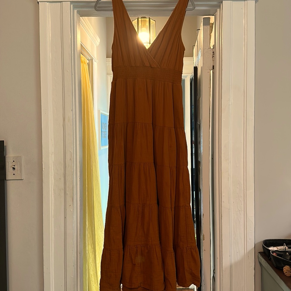 Burnt orange maxi dress